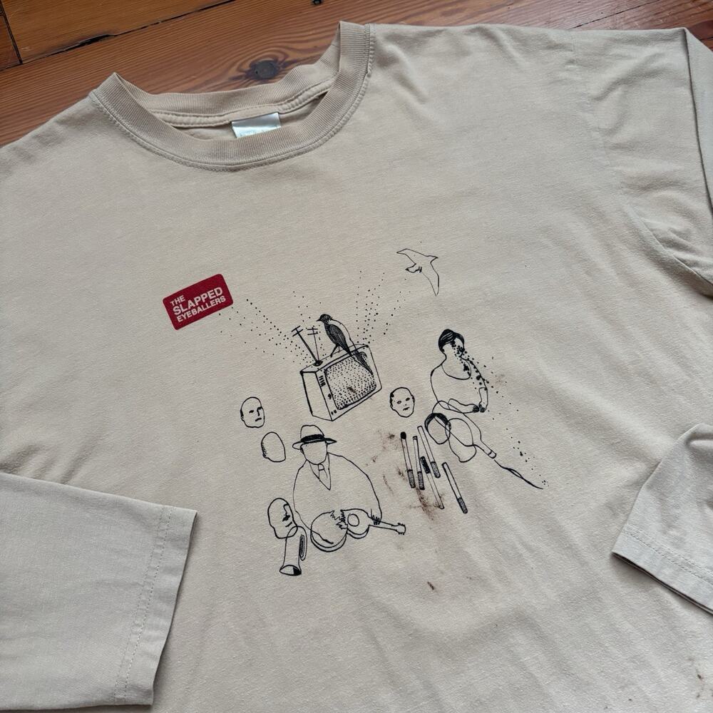 Vintage The Slapped Eyeballers Band T-Shirt Men's Size M Soft Rock Experimental - Picture 4 of 8